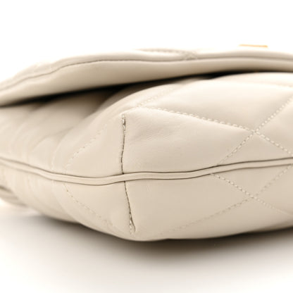 Saint Laurent Lambskin Quilted Le 57 Diamond Shoulder Bag Crema Soft 9 of 12