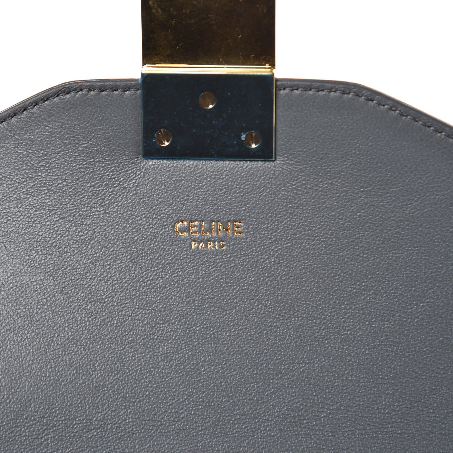 Shiny Calfskin Medium C Bag Medium Grey