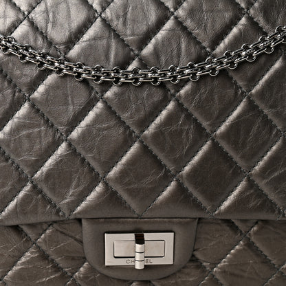 Chanel Metallic Aged Calfskin Quilted 2.55 Reissue 227 Flap Dark Grey 8 of 10