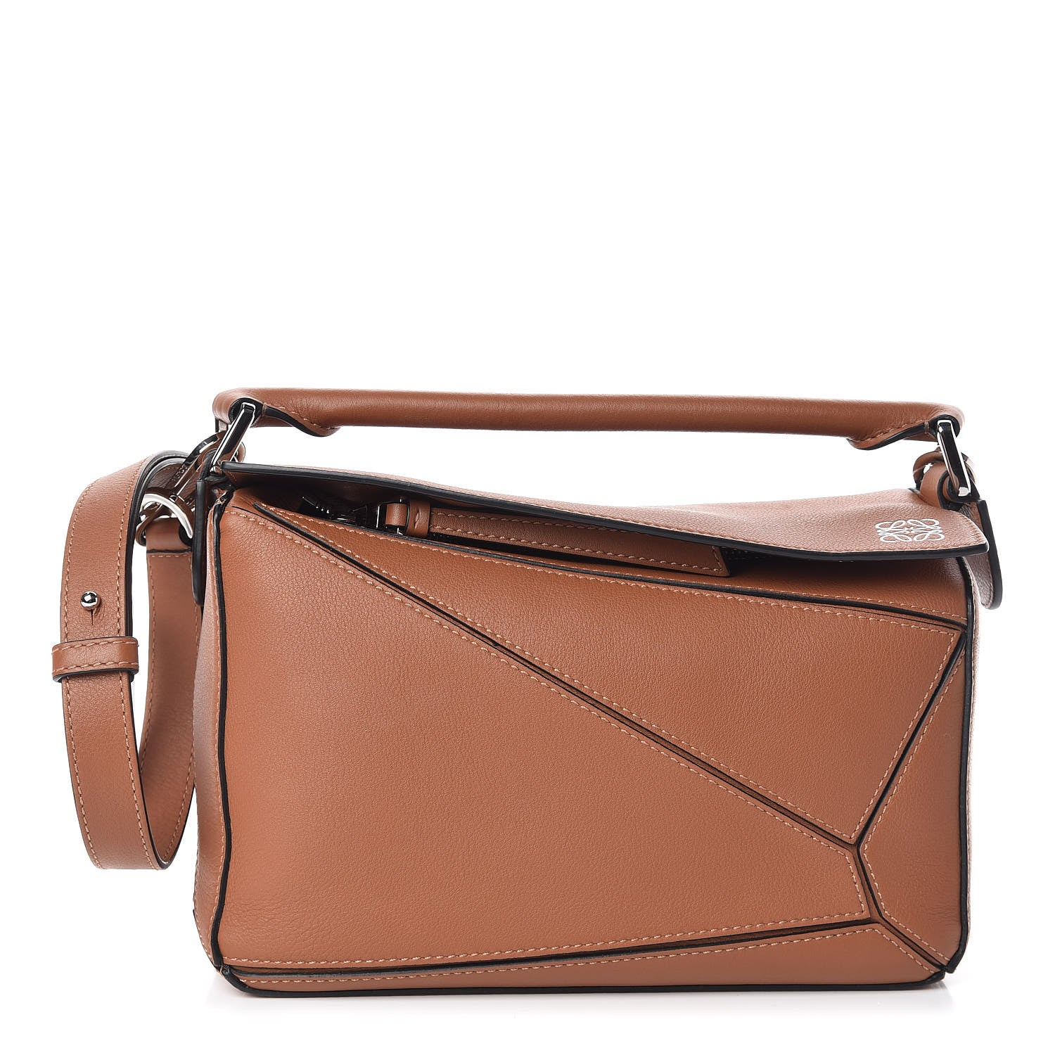 Loewe Calfskin Small Puzzle Bag Tan 1 of 10