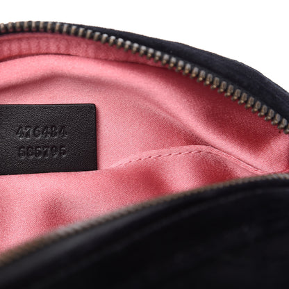 Gucci Velvet Matelasse GG Marmont Belt Bag 85 34 Black 7 of 9