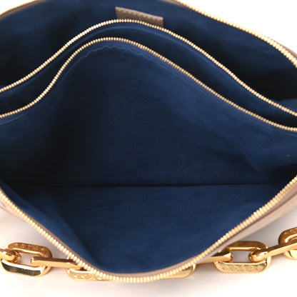 Louis Vuitton Lambskin Embossed Monogram Coussin MM Taupe 6 of 11