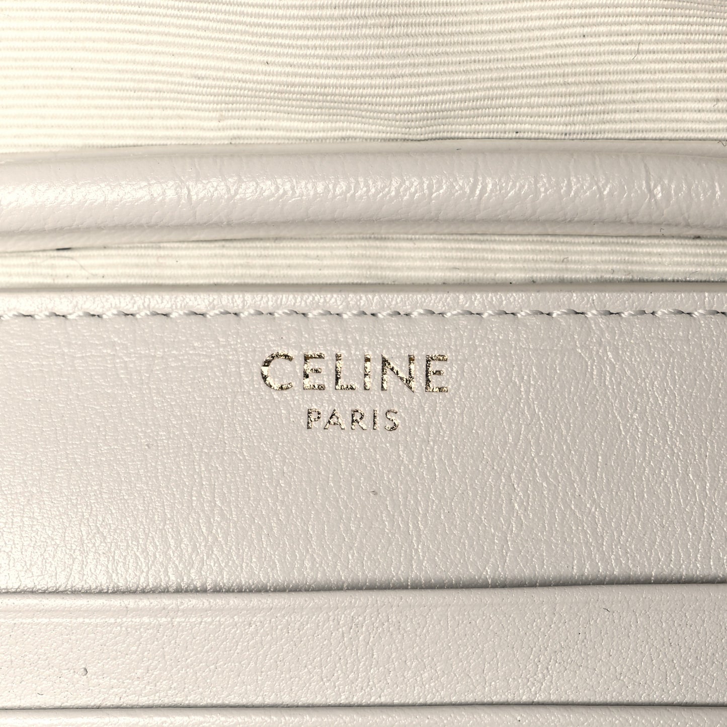Calfskin Quilted C Charm Belt Bag White