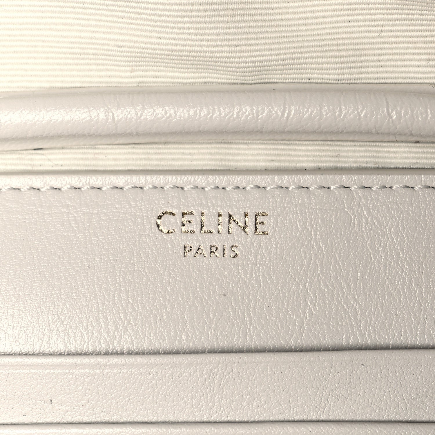 Celine Calfskin Quilted C Charm Belt Bag White 6 of 9