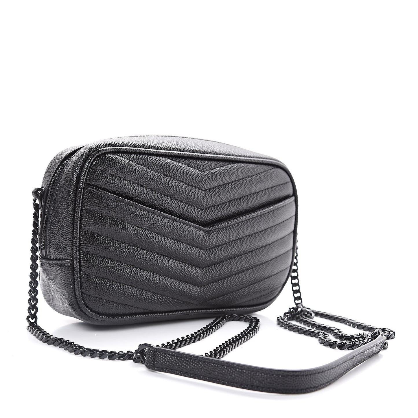 Grain De Poudre Matelasse Monogram Mini Lou Camera Bag Black