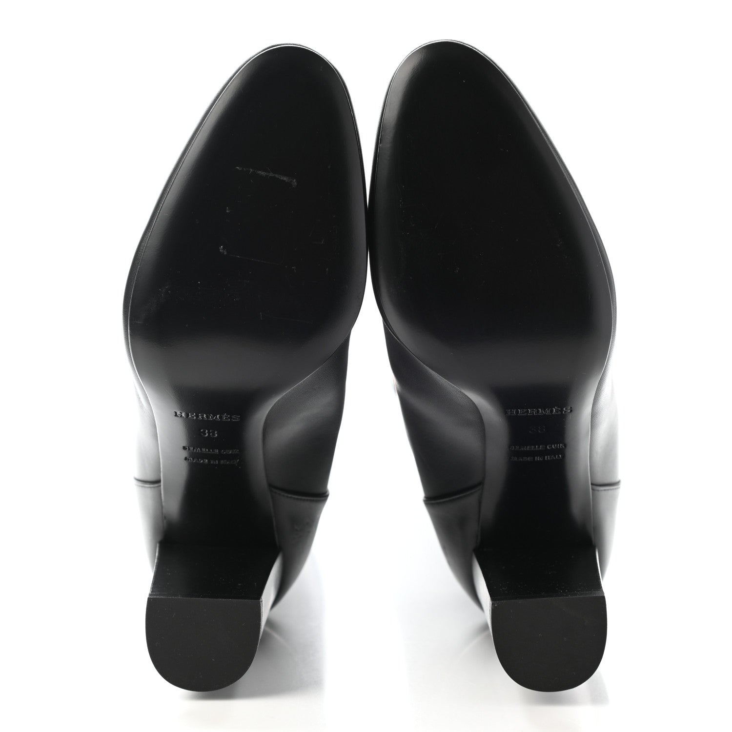 Hermes Heritage Calfskin Story Boots 38 Black 5 of 11