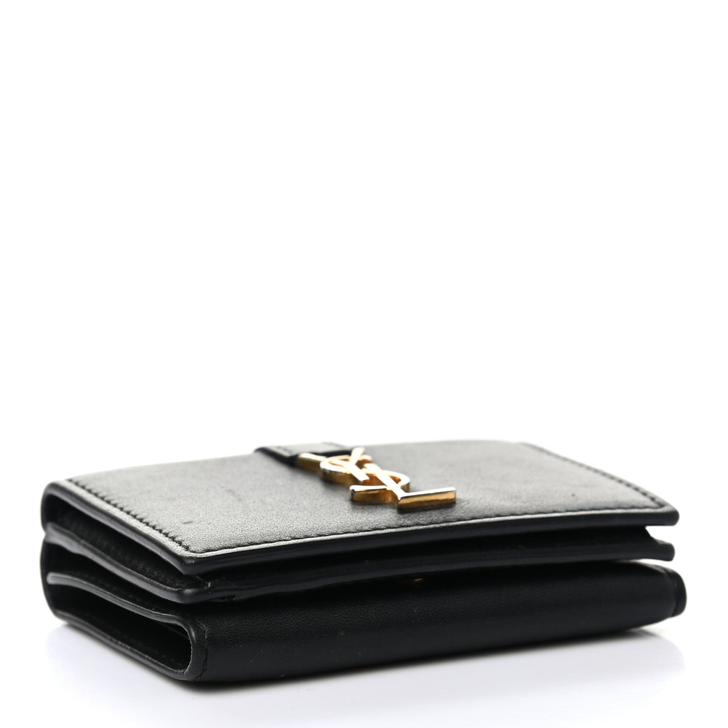 Smooth Calfskin Monogram Tiny Line Wallet Black