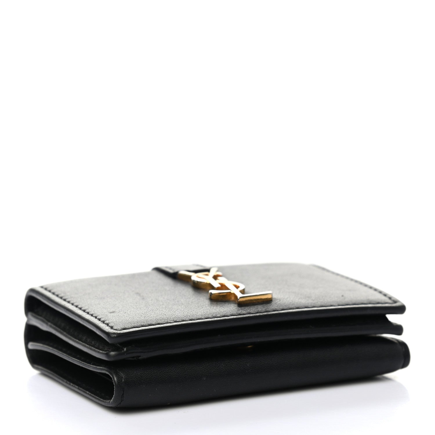 Saint Laurent Smooth Calfskin Monogram Tiny Line Wallet Black 4 of 9