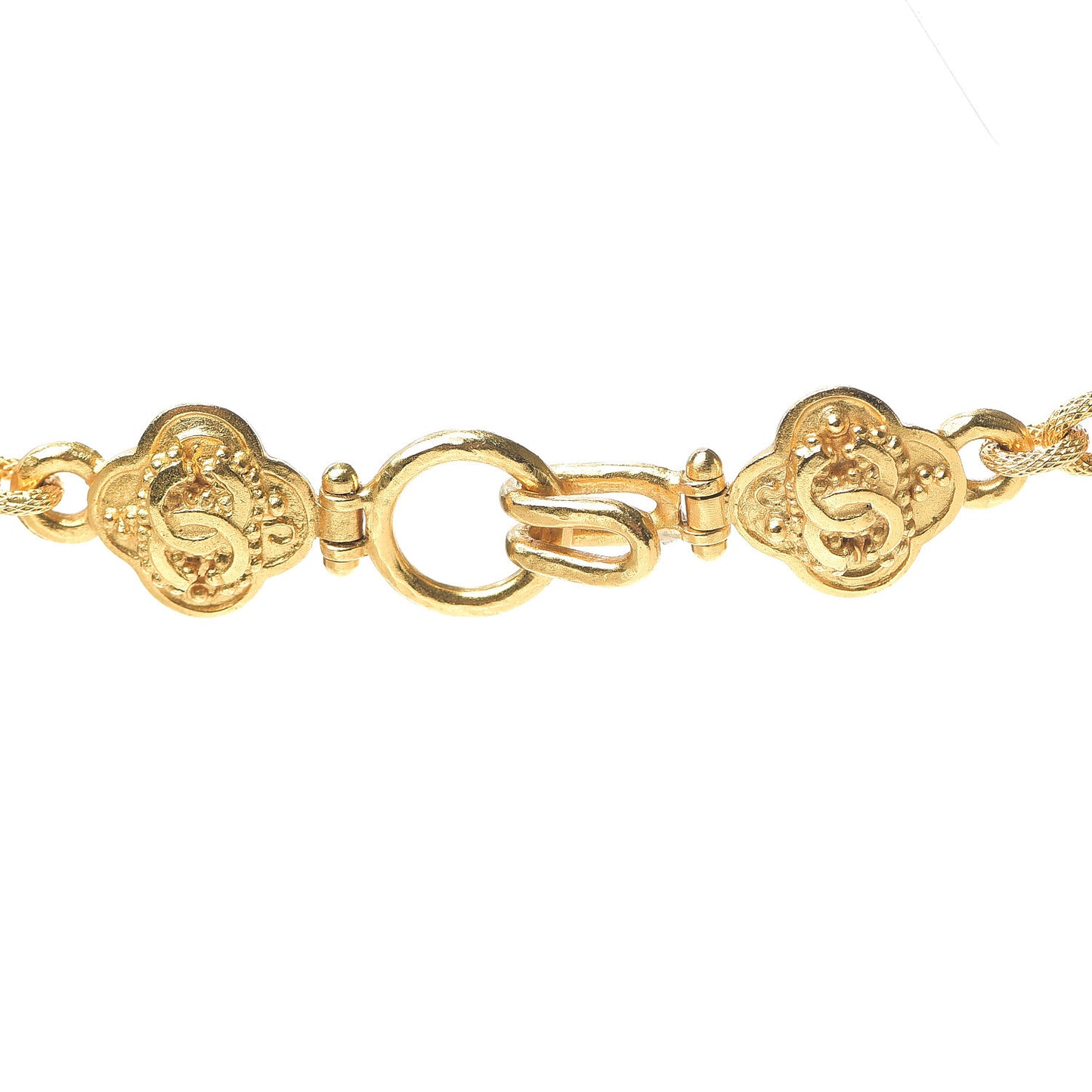 CC Chain Pendant Long Necklace Gold