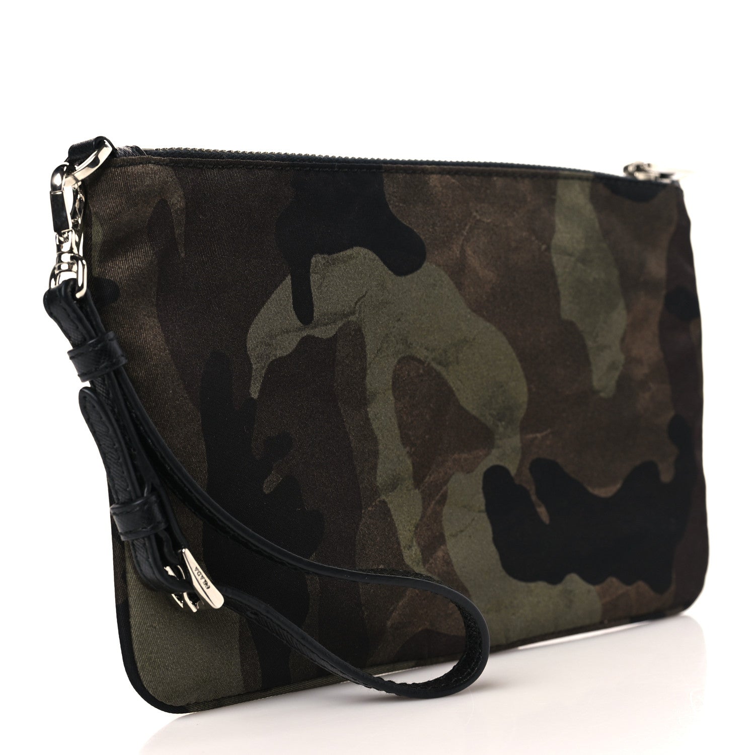Prada Tessuto Nylon Saffiano Wristlet Mimetico 3 of 9