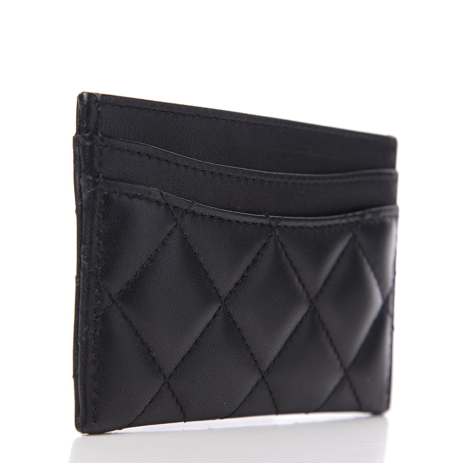 Chanel Lambskin Quilted Card Holder Black 2 of 7