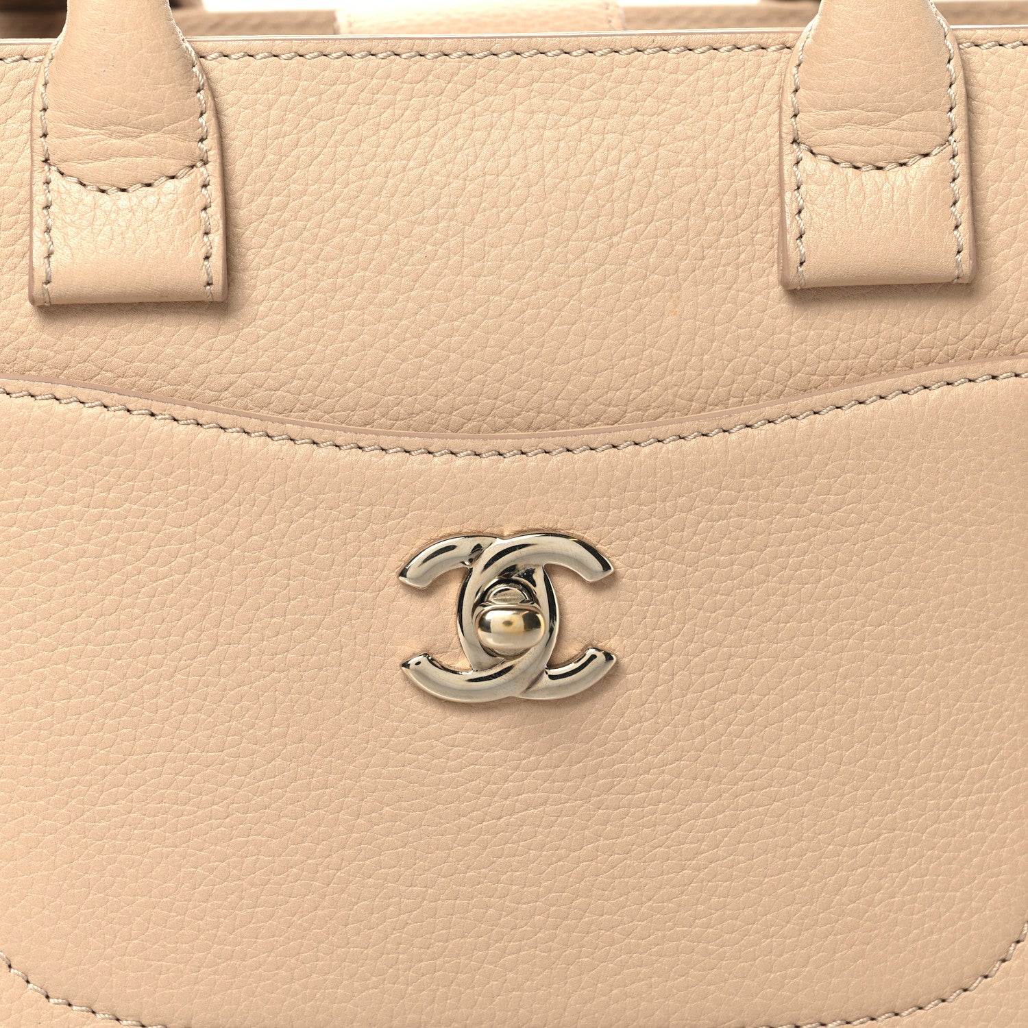 Chanel Grained Calfskin Mini Neo Executive Shopper Tote Light Beige 8 of 12