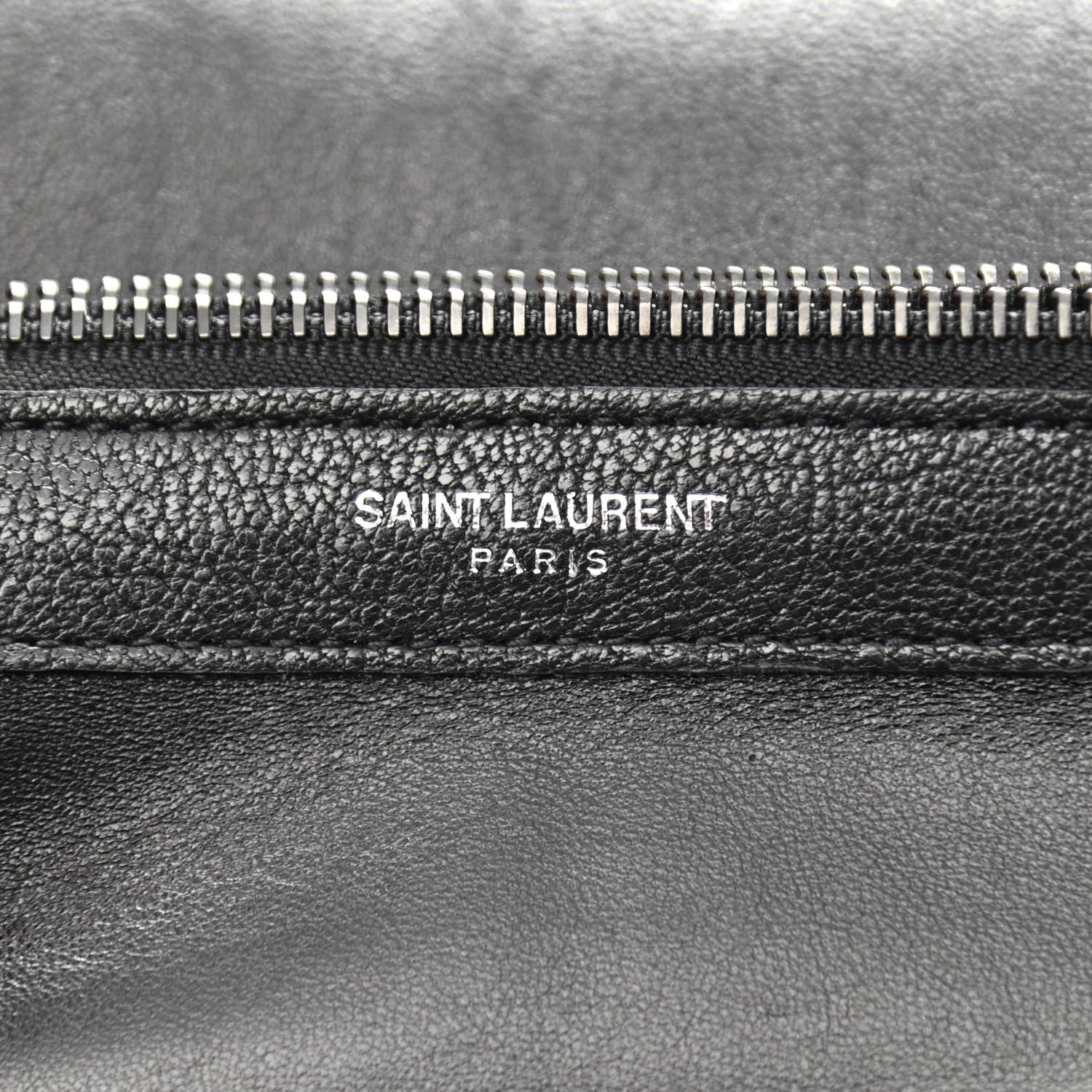 Saint Laurent Sheepskin Matelasse Chevron Monogram Monochrome Large College Satchel Black 6 of 9