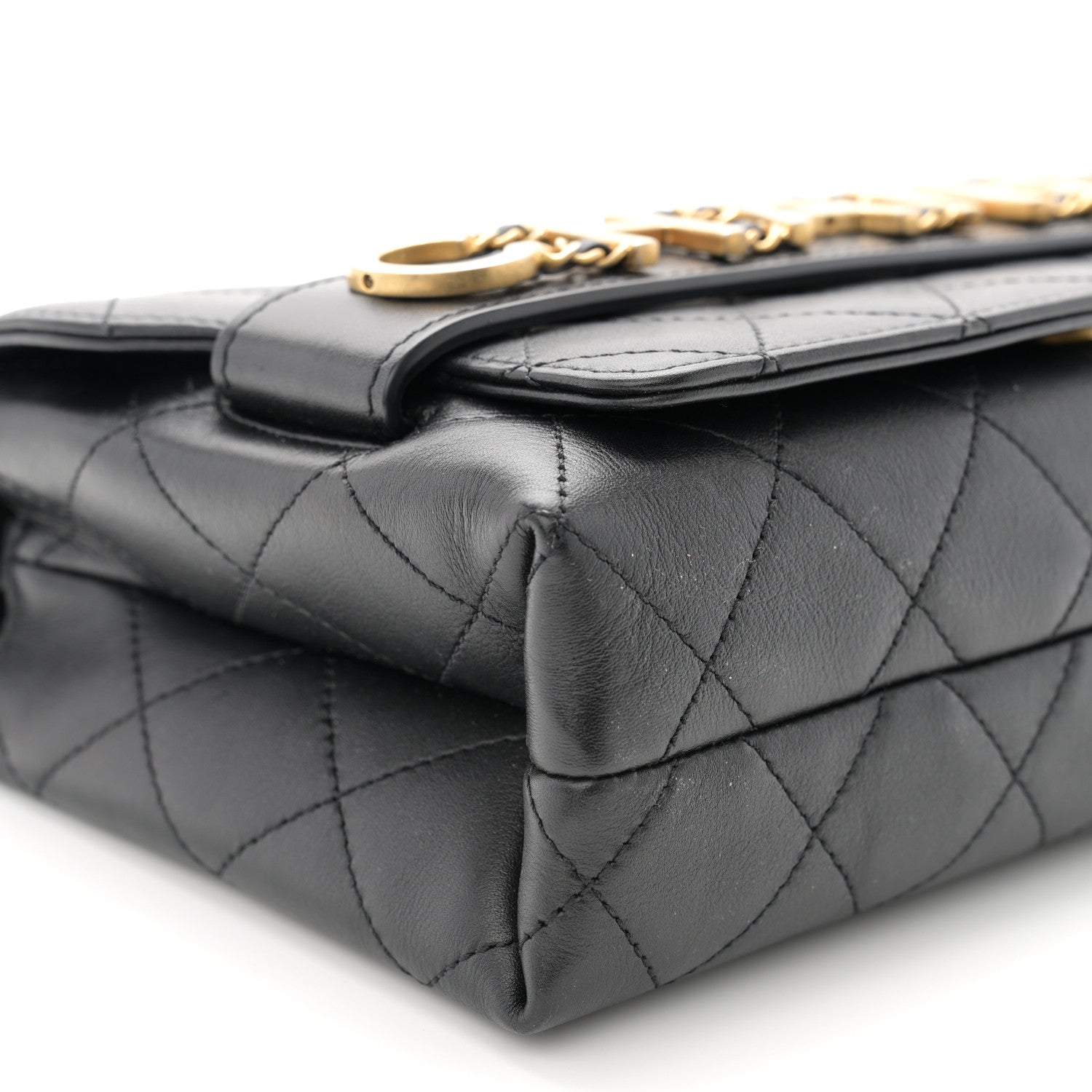 Chanel Calfskin Quilted Enchained Flap Black 9 of 10