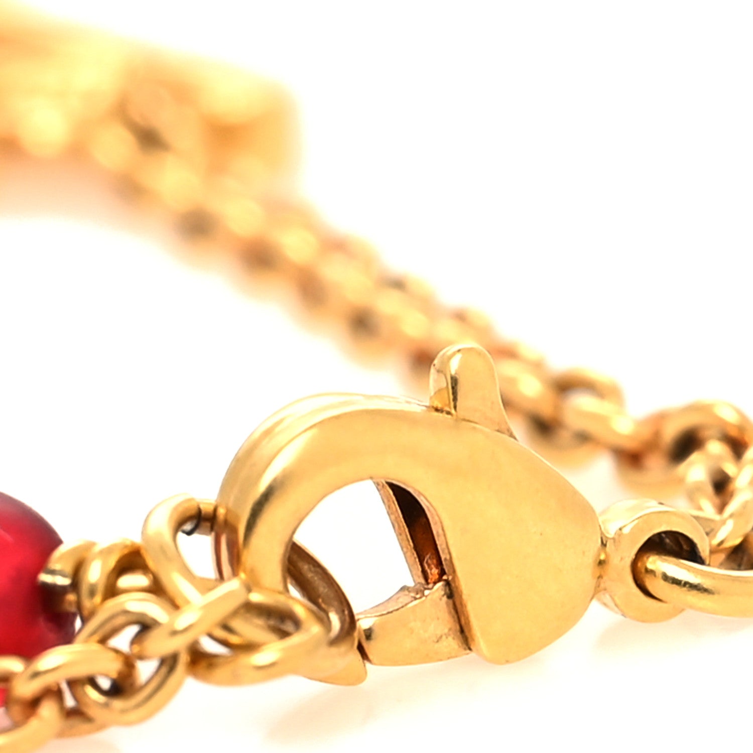 Christian Dior Beaded Bird Logo Bracelet Gold 4 of 5