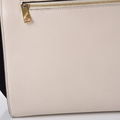 Celine Calfskin Suede Whipsnake Medium Trapeze Black White 20 of 22