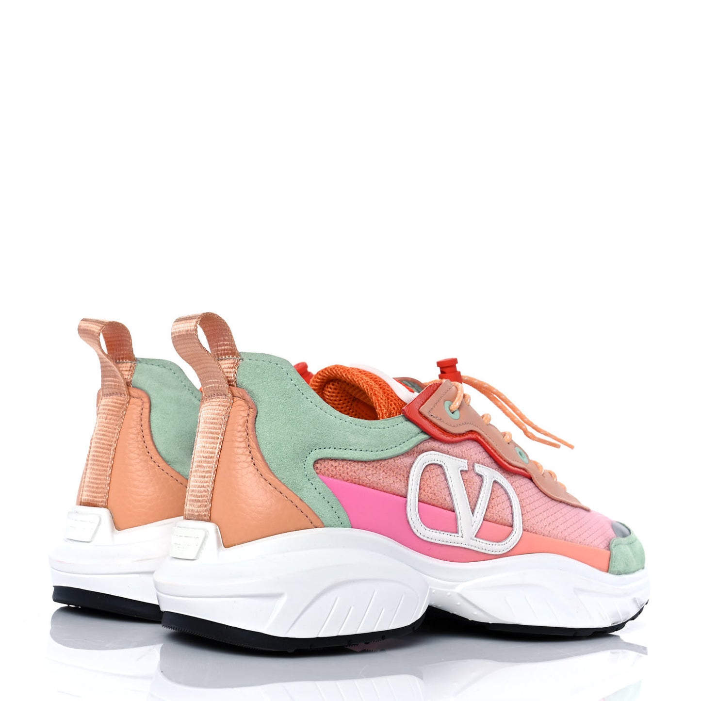 Calfskin Split Shegoes Sneakers 38.5 Light Mint Pesca Goldfish