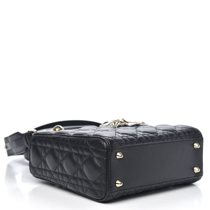 Christian Dior Lambskin Cannage Small My ABCDior Lady Dior Black 4 of 11