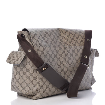 Gucci GG Plus Monogram Messenger Diaper Bag Dark Brown 4 of 14