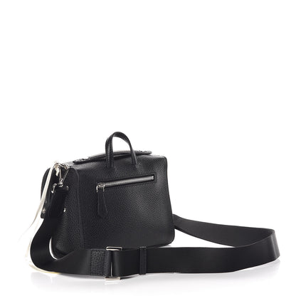 Fendi Cuoio Romano FF 1974 Embossed Stripes Mini Lui Bag Black Sunflower White 3 of 8