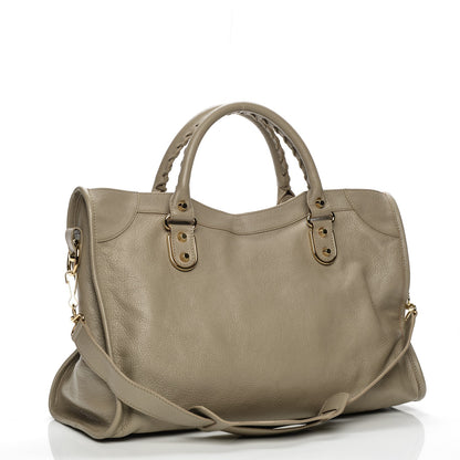Balenciaga Chevre Gold Metallic Edge Hardware City Beige Dune Argille 3 of 7