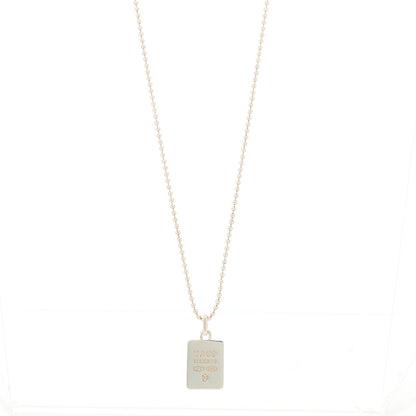 Tiffany Sterling Silver 1837 Makers Square Pendant Necklace 1 of 7