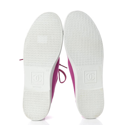 Chanel Fabric Low Top Sneakers 40 Pink 5 of 11
