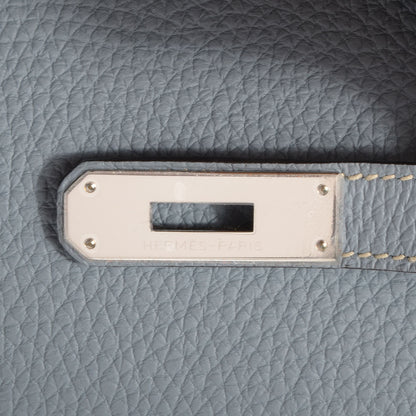 Hermes Togo Birkin 35 Bleu Lin 9 of 10