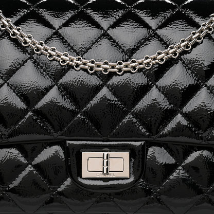 Chanel Distressed Patent Quilted 2.55 Reissue 227 Flap Black 8 of 13