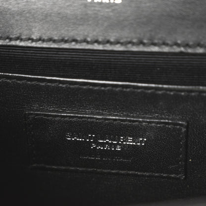 Saint Laurent Patent Grain de Poudre Small Monogram Kate Satchel Neon Pink 6 of 9