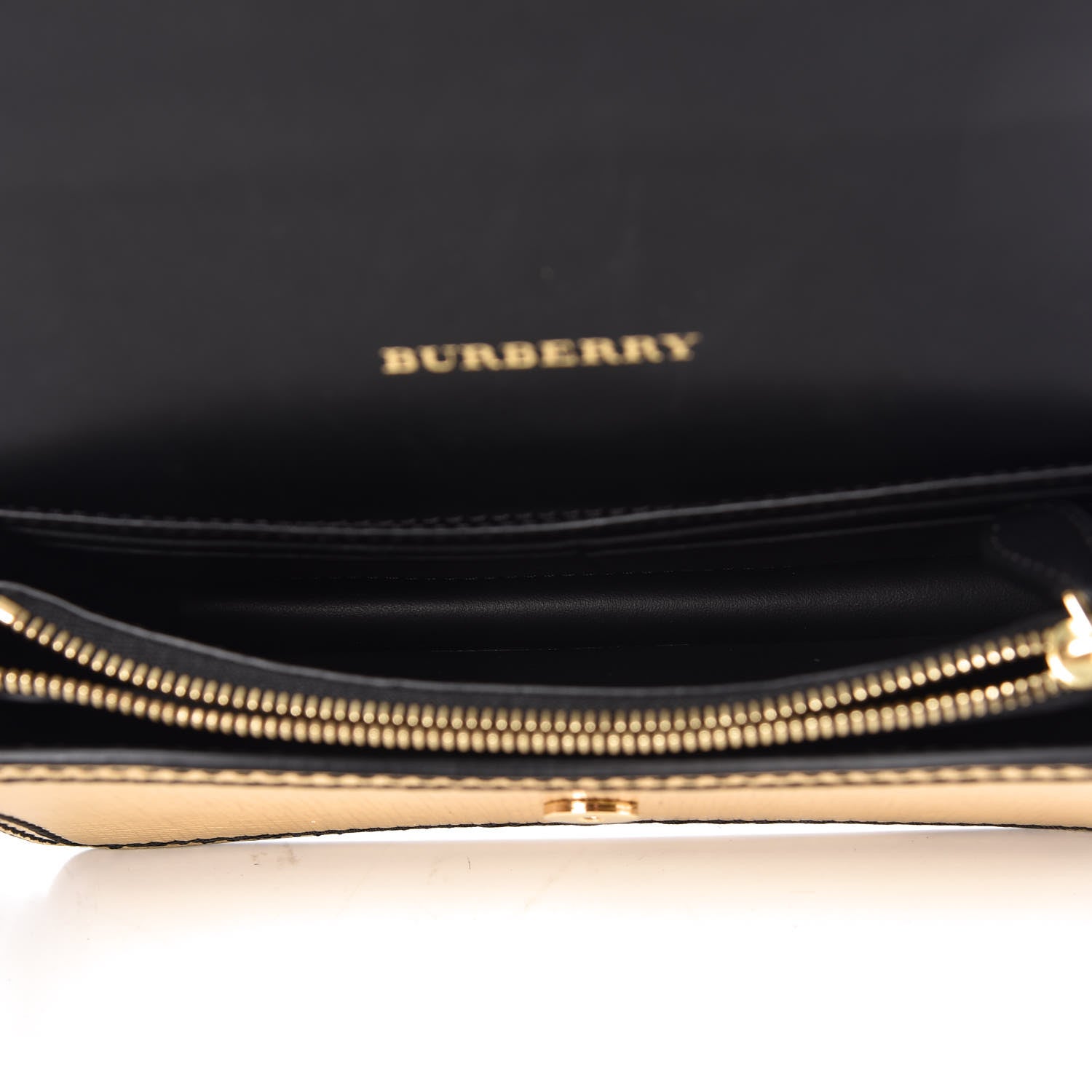 Burberry Metallic Calfskin Small Madison Buckle Bag Gold 7 of 10