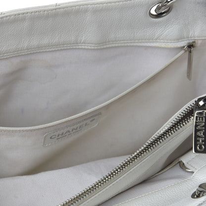 Chanel Caviar Quilted Grand Shopping Tote GST White 8 of 13