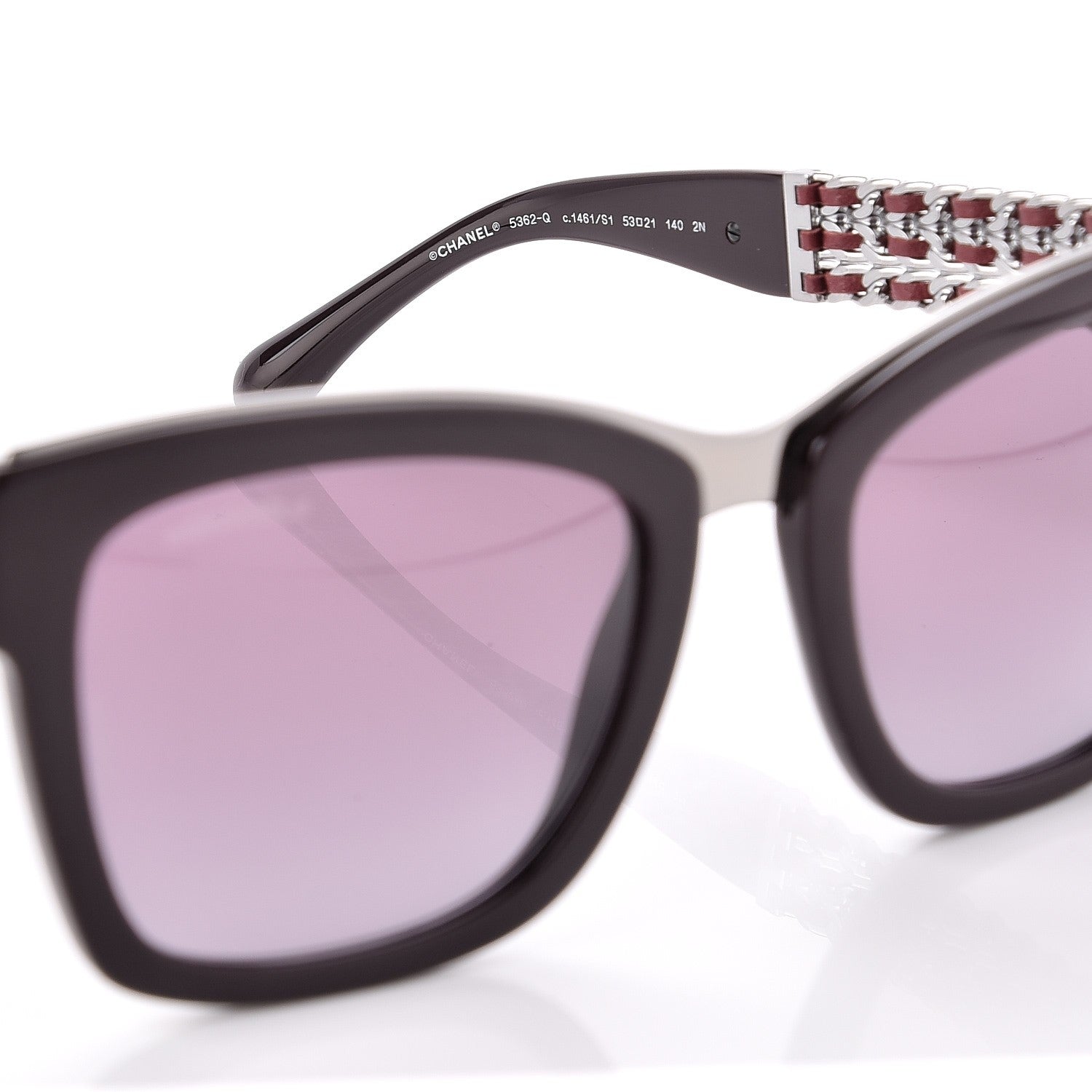 Chanel Square Chain Sunglasses 5362-Q Burgundy 5 of 7