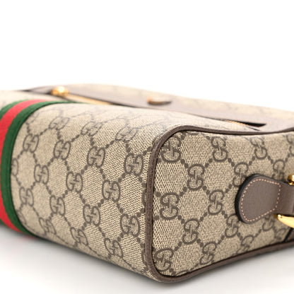 Gucci GG Supreme Monogram Web Small Ophidia Shoulder Bag Brown 10 of 11