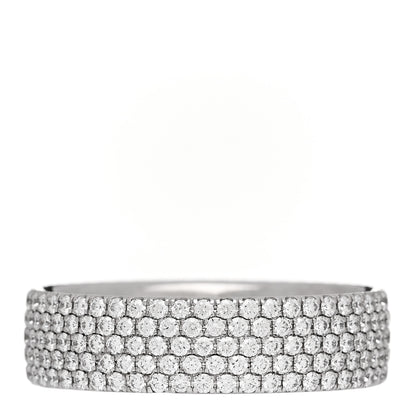 Tiffany 18K White Gold Diamond Metro Five-Row Ring 53 6.5 1 of 5