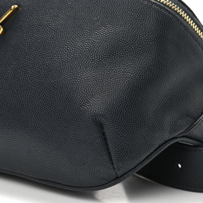 Saint Laurent Grain De Poudre Monogram Belt Bag Dark Smog 9 of 10