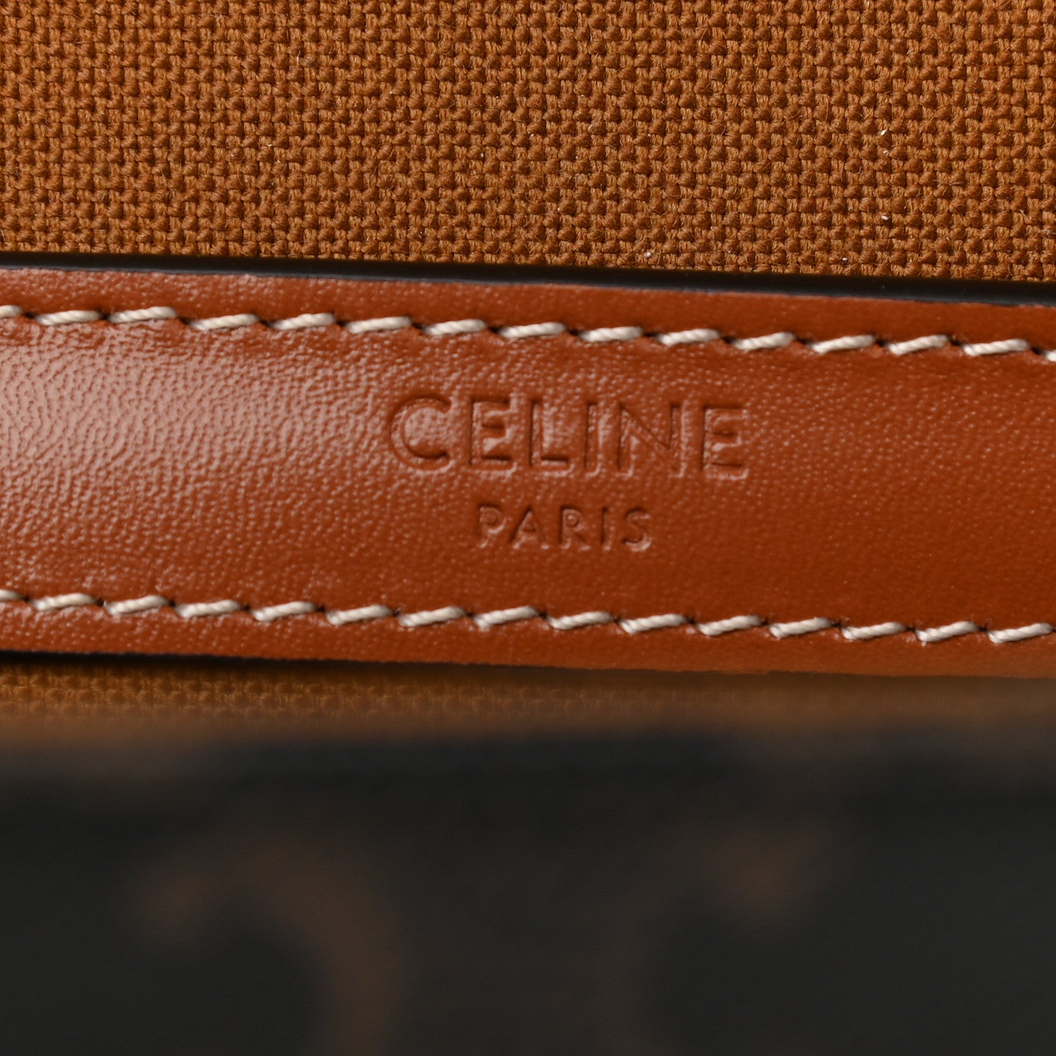 Celine Triomphe Canvas Messenger Folco Bag Tan 6 of 9
