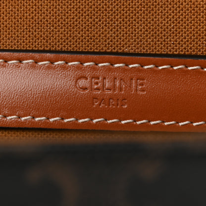 Celine Triomphe Canvas Messenger Folco Bag Tan 6 of 9