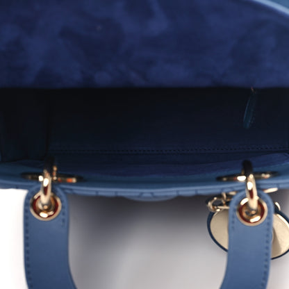 Christian Dior Lambskin Cannage Gradient Small Lady Dior Bleu 5 of 13