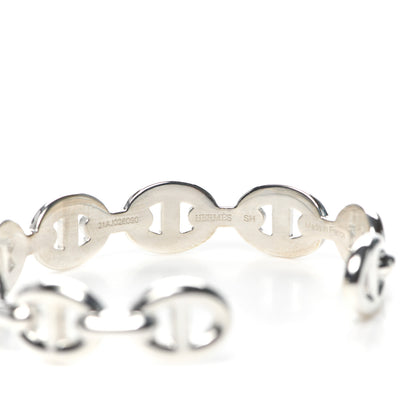 Hermes Sterling Silver MM Chaine d'Ancre Enchainee Cuff Bracelet SH 4 of 7