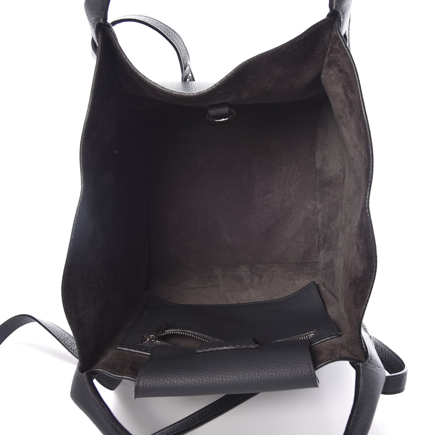Supple Grained Calfskin Small Big Bag Anthracite