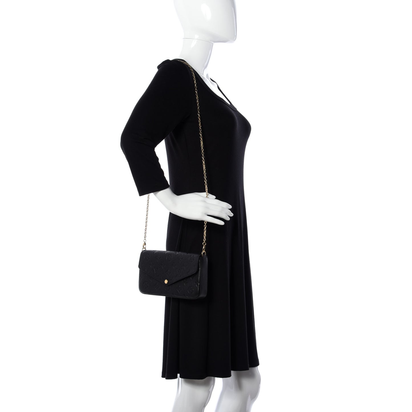 Empreinte Pochette Felicie Chain Wallet Black