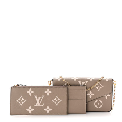 Louis Vuitton Empreinte Monogram Giant Felicie Pochette Tourterelle Creme 2 of 11