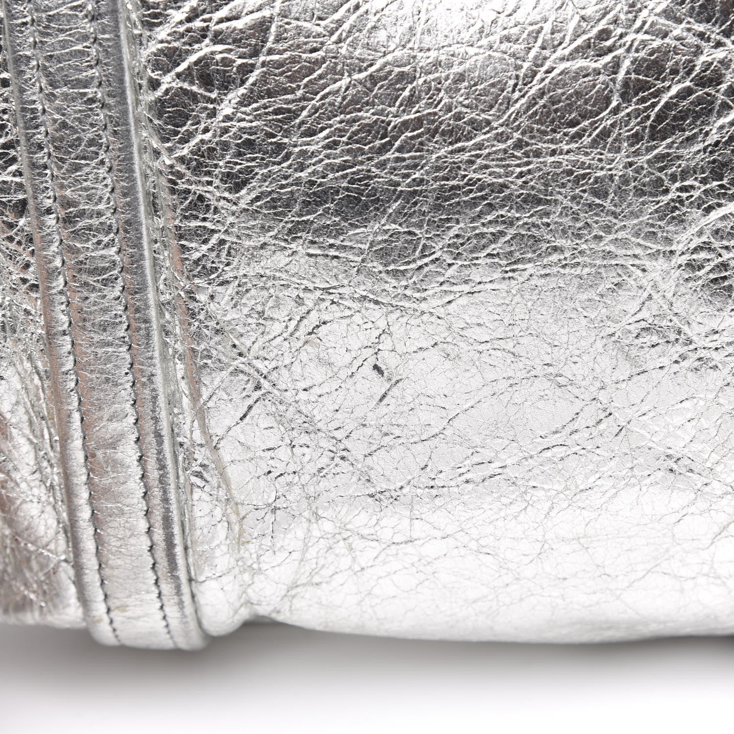 Balenciaga Metallic Calfskin S Bazar Shopper Tote Silver Hardware 12 of 14