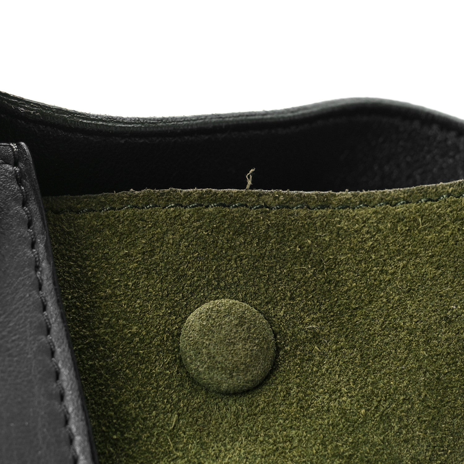Celine Calfskin Suede Medium Tri-Color Trapeze Green 10 of 10