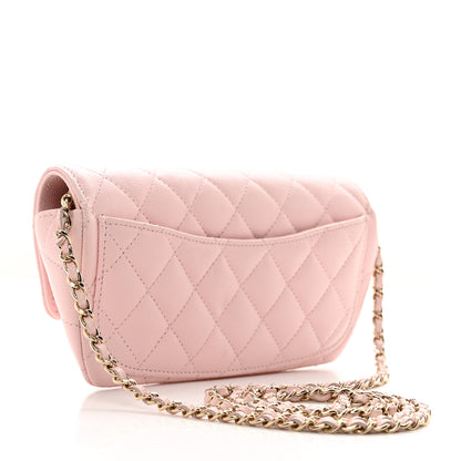 Chanel Caviar Quilted Glasses Case with Chain Light Pink 4 of 8