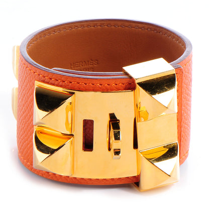 Hermes Epsom Collier de Chien CDC Bracelet Orange Small 4 of 7