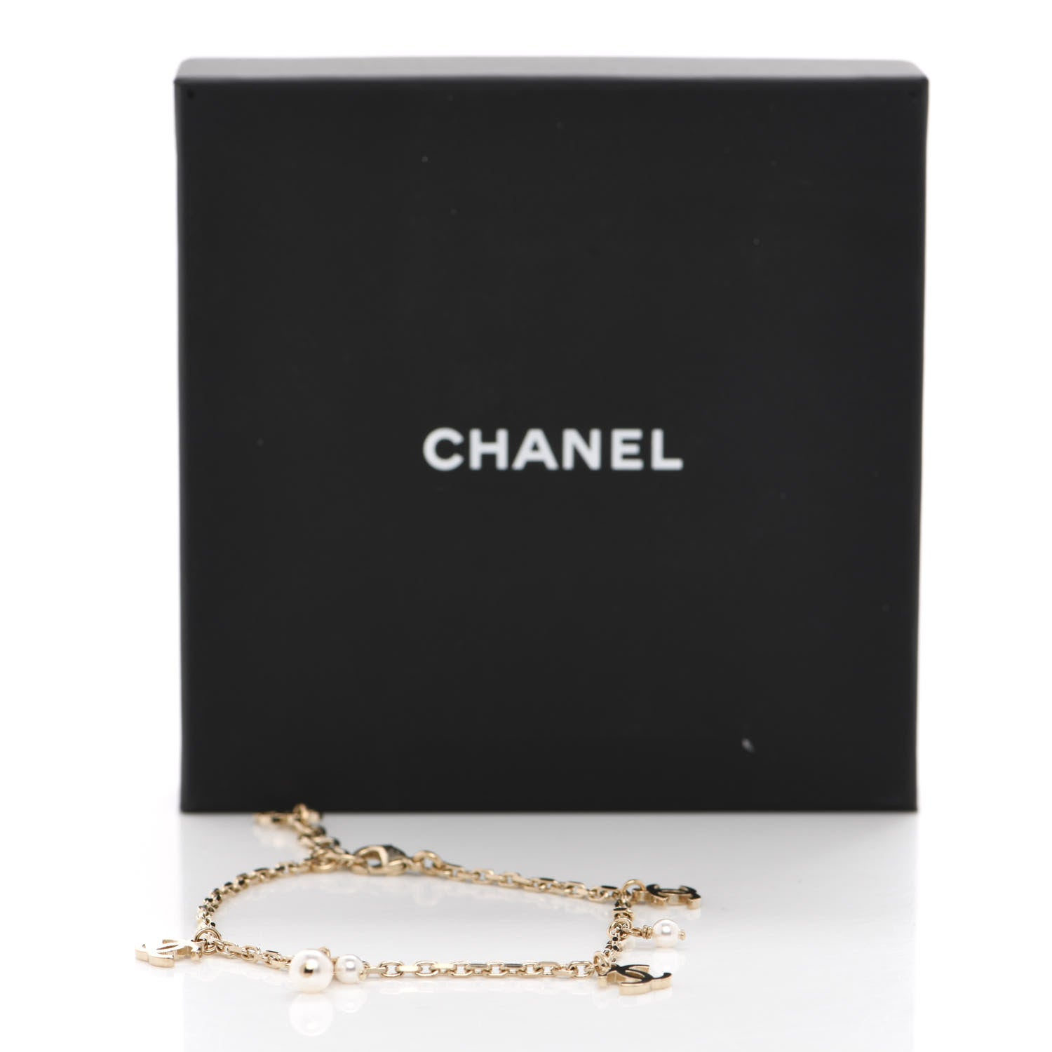 Chanel Pearl CC Chain Anklet Gold 5 of 5