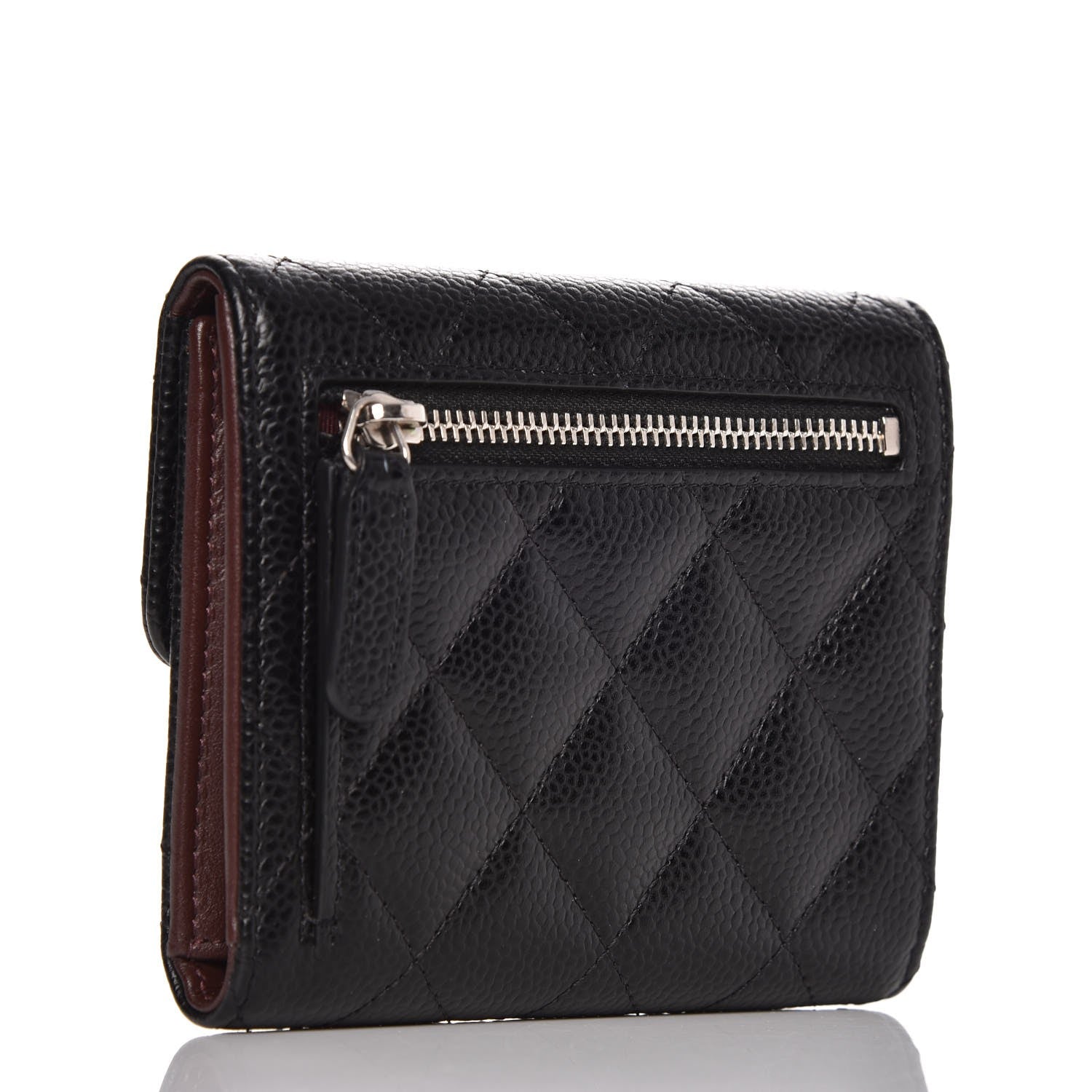 Chanel Caviar Quilted Compact Flap Wallet Black 3 of 10