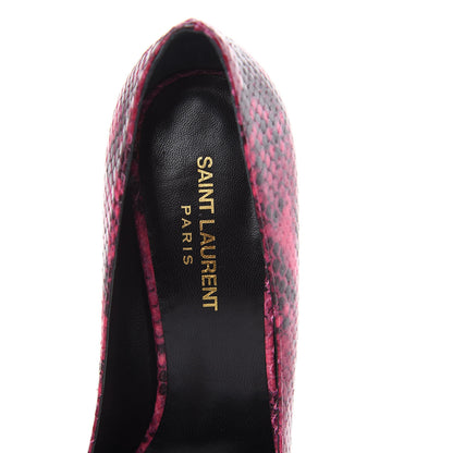 Saint Laurent Python Calfskin Embossed Classic Paris 105 Pumps 39 Fuchsia 6 of 10